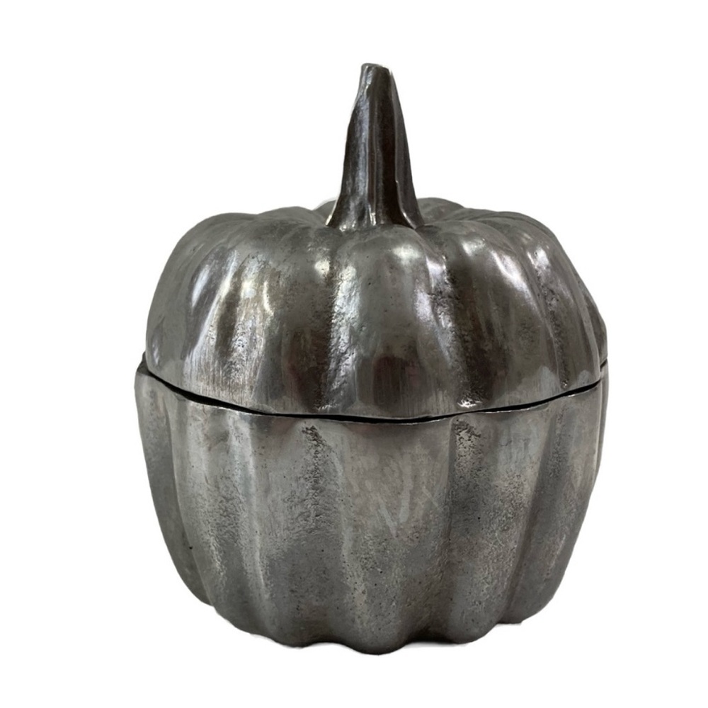 Vintage Pewter Pumpkin Trinket Dish - RWP Wilton Co.